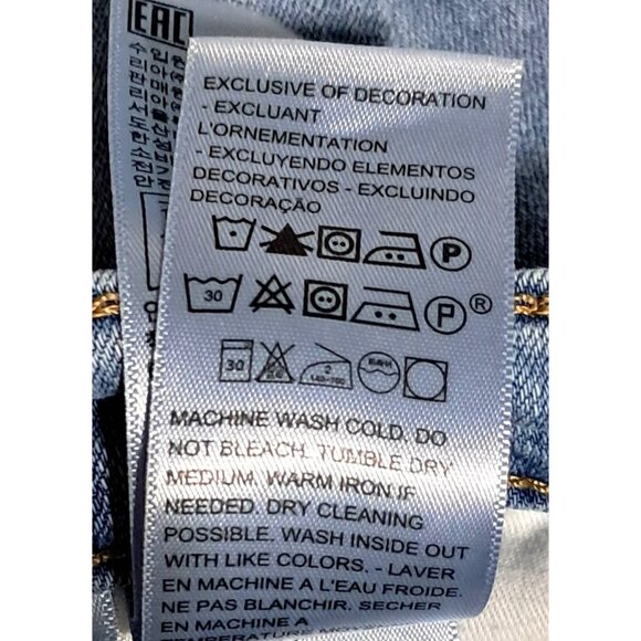 Levis Womens 311 Shaping Skinny Jeans Size 28 Light Wash Denim Stretch Mid-Rise - Picture 11 of 12